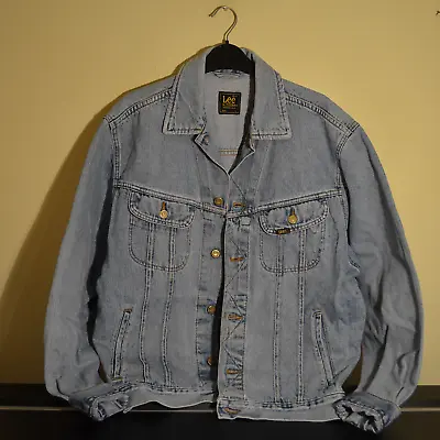 Buy Lee Riders Men's Vintage Blue Denim Jacket - Large - Retro Unisex Kansas USA • 39.99£