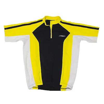 Buy DOUBLE SPEED Training Jersey Yellow 1/4 Zip Short Sleeve Mens XL • 13.99£