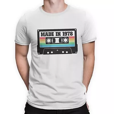 Buy 45th Birthday T-Shirt Made In 1978 Retro Funny Gift For Him Tape Mens Top Tee • 6.99£