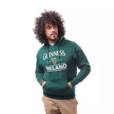 Buy Guinness Pullover Hoodie With Guinness Logo And Ireland Print  Forest Green • 48.95£