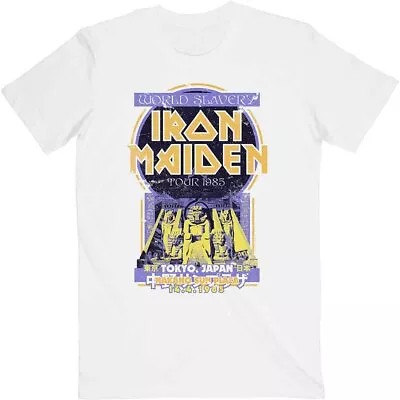 Buy Iron Maiden 'Powerslave Japan Flyer' White T Shirt - NEW • 15.49£