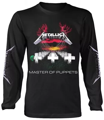 Buy Metallica Master Of Puppets Tracks Black Long Sleeve Shirt NEW OFFICIAL • 28.69£