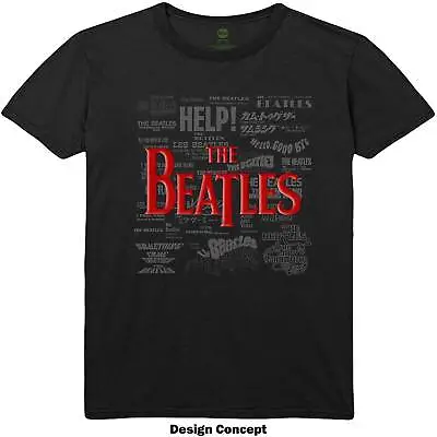 Buy The Beatles T-Shirt 'Titles & Logos T-shirt'- Official Merchandise - Free P&P • 14.95£