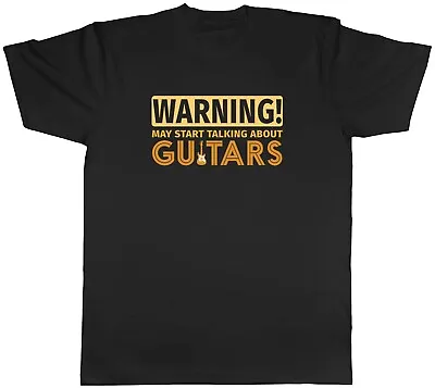 Buy Warning Guitars Mens T-Shirt Guitarist Musician Rock Band Song Unisex Tee Gift • 8.99£