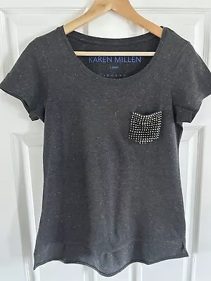 Buy Karen Millen Grey T Shirt Size 10 • 5£