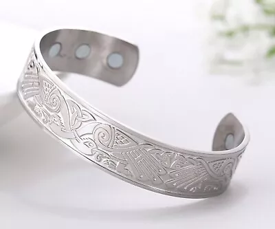 Buy Viking Tree Of Life Bangle, Stainless Steel Magnetic Bracelet, Viking Bracelet • 13.95£