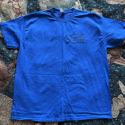 Buy 2022 Arcade Fire Neon Bible Tour Local Crew T-Shirt XL BLUE Concert Tee • 14.21£