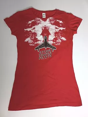 Buy Stone Temple Pilots Red Airplane Band T Shirt Womens Size Large Grunge Rock Tee • 20.42£
