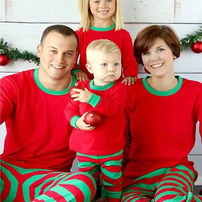Buy Christmas Adult Kids Nightwear Family Matching Pyjamas Xmas Pajamas Pjs Set New • 7.69£