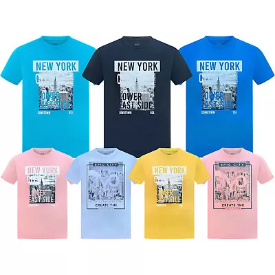 Buy Men's Cotton Printed New York T-Shirt Vintage Retro Summer Holiday Tee Top • 4.95£