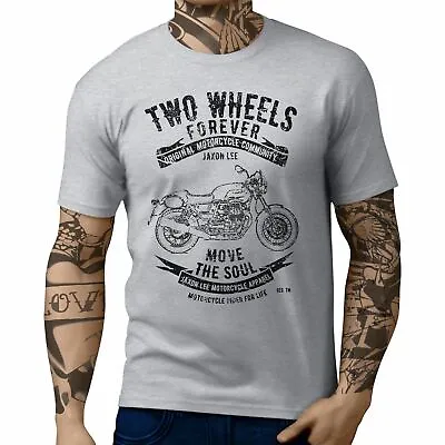 Buy JL Soul Illustration For A Moto Guzzi V7 III Racer Motorbike Fan T-shirt • 19.99£