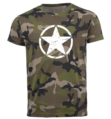 Buy Willis Jeep Star,Airsoft ,US Army, Camouflage Camo T-Shirt  Men & Ladies Fit • 19.99£