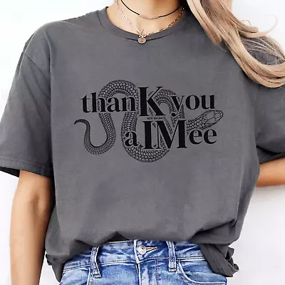 Buy ThanK You AIMee Tshirt TTPD Merch Snake Tee Swift Swiftie Taylor Shirt Grey • 21.23£