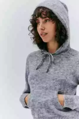 Buy Urban Outfitters Daisy Street Grey, Knitted, Zip-Up Hoodie - Size UK 8 - NEW • 19.99£