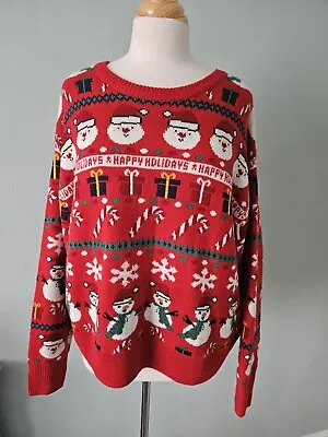 Buy H&M Christmas Jumper Red Size L • 8.50£
