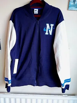 Buy Nike Navy Blue Varsity Jacket Size XL • 25£