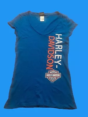 Buy Harley Davidson 2012 Women's Tee Blue Smoky Mountain Maryville TN Size Medium • 14.99£