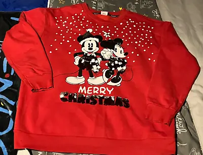 Buy Mickey Mouse Christmas Jumper 16/18 • 3.49£