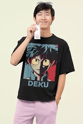 Buy Deku Pop Art Anime Shirt Japan T-Shirt My Hero Academia Men's Shirts Midoriya • 11.95£