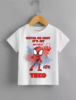 Buy Personalised Spidey And His Amazing Friends T Shirt Kids Boys Birthday Top Gift • 12.99£