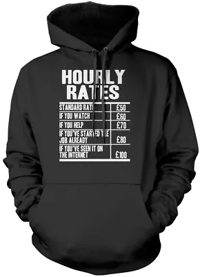Buy Labour Rates  Unisex Hoodie Labour Builder Mechanic Plumber Electrician Funny • 16.99£