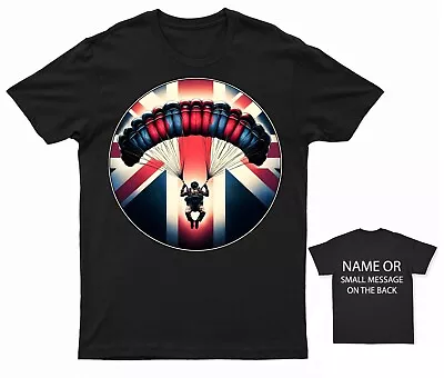 Buy Union Jack Parachute Skydive Tee British Skydiver Shirt Patriotic Freefall • 14.95£