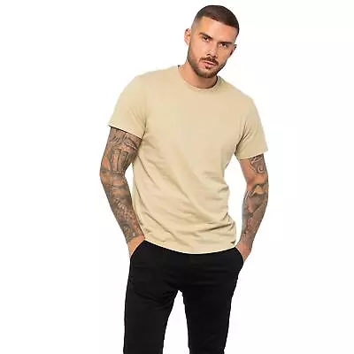 Buy Enzo Mens Regular T Shirt Short Sleeve Plain Crew Neck Cotton Casual Top • 13.99£