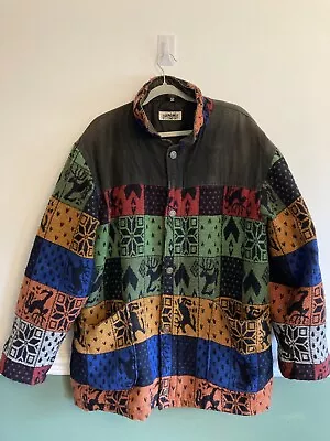 Buy Vintage PS Company Navajo Aztec Style Jacket Overcoat Large • 17.99£
