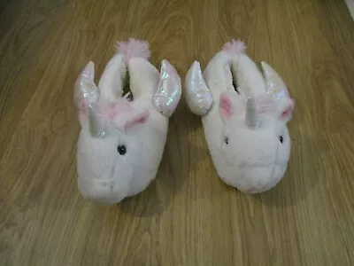 Buy Next Girls White Unicorn Slippers Size 4 • 12.50£