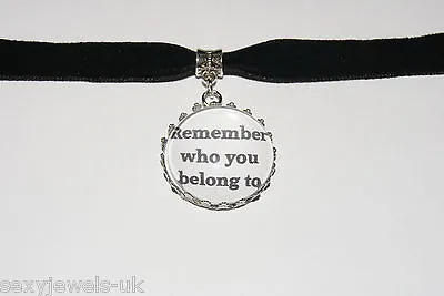 Buy Remember Master Sub Black Velvet Choker Necklace Jewellery Fetish Bondage Collar • 15.95£