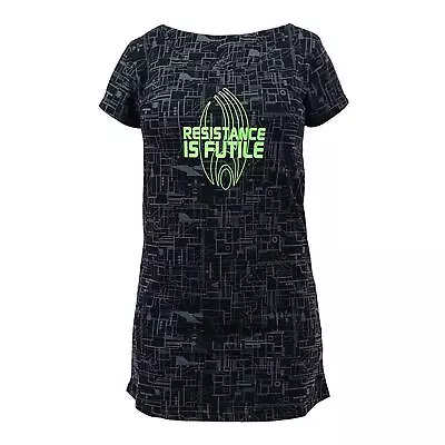 Buy Star Trek Resistance Is Futile Glow Ladies Sleep Shirt Black Medium • 22.88£
