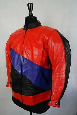 Buy Men's Vintage BTK Leather Motorcycle Jacket Size  • 55.99£