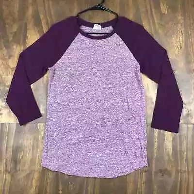 Buy PINK Womens Shirt Purple Victoria Secret Raglan Sleeve Momcore Stretch Small • 9.65£