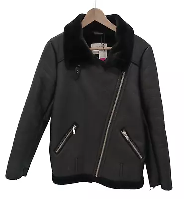 Buy ZARA WOMAN Ladies Size Small Black Zip Up Faux Leather Look Jacket PRELOVED  • 1.99£