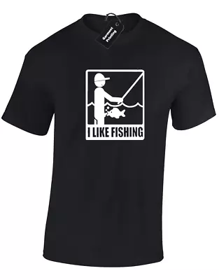 Buy I Like Fishing Mens T-shirt Funny Rude Designs For Him Fisherman Angler Carp • 7.99£