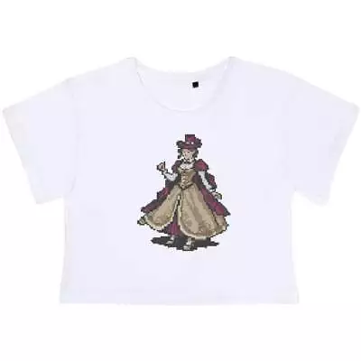 Buy 'Victorian Steampunk Attire Pixel Art' Women's Cotton Crop Tops (CO045254) • 11.99£