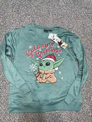 Buy Star Wars Christmas Baby Yoda Sweatshirt Galaxy’s Greetings Women's X-small • 10.23£