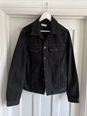 Buy ALLSAINTS Black Distressed Denim Jacket Medium BNWOT • 50£