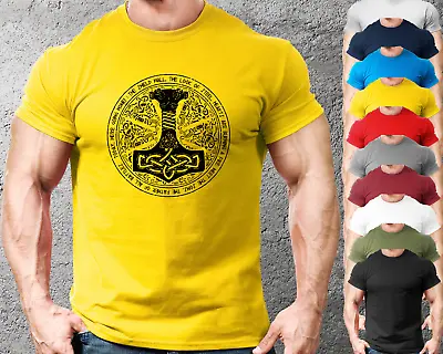 Buy Secrets Of Mjolnir Gym T-shirt Gym Fit Fitted Training Top Thor Mens Viking • 8.99£