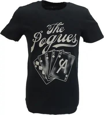 Buy Mens Black Official The Pogues Playing Cards T Shirt • 16.99£