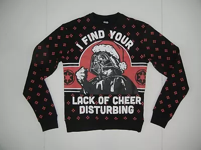 Buy STAR WARS X DARTH VADER Black/Red LACK OF CHEER CHRISTMAS SWEATER Kid YOUTH XL • 14.20£