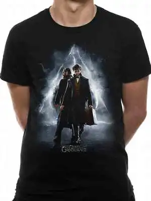 Buy Fantastic Beasts Crimes Of Grindelwald Dumbledore And Newt Poster Black T-shirt • 12.99£