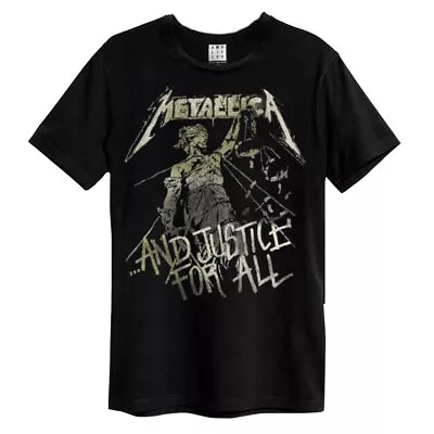 Buy Amplified Unisex Adult And Justice For All Metallica T-Shirt GD267 • 31.59£