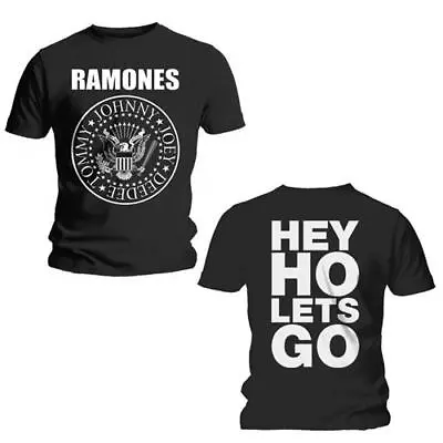 Buy The Ramones   Official Licensed Unisex T- Shirt - Hey Ho  - Black  Cotton • 18.99£