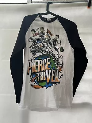 Buy Pierce The Veil 2015 The World Tour Merch Black & White Raglan T Shirt Size M • 20.99£