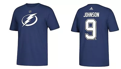 Buy NHL T-Shirt Tampa Bay Lightning Tyler Johnson 9 Ice Hockey T-Shirt Blue • 23.66£