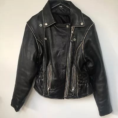 Buy Real Leather Jacket Size 10 • 60£