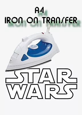 Buy Star Wars Iron On Transfer Heat Press Decal Merch Daughter Son Mam Dad Gran  • 2.79£