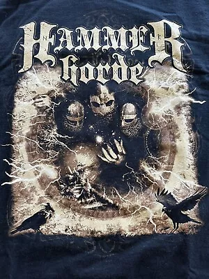 Buy Hammer Horde Large T-shirt Viking Metal Amon Amarth Ensiferum Odin Valhalla • 5.62£