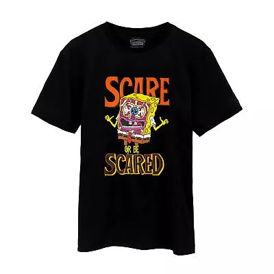 Buy SpongeBob SquarePants Mens Scare Or Be Scared T-Shirt NS7758 • 17.19£